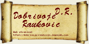 Dobrivoje Rauković vizit kartica